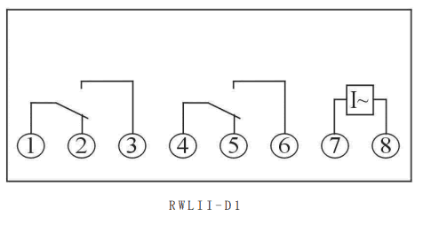 RWLII-D系列無輔源電流繼電器內(nèi)部接線圖