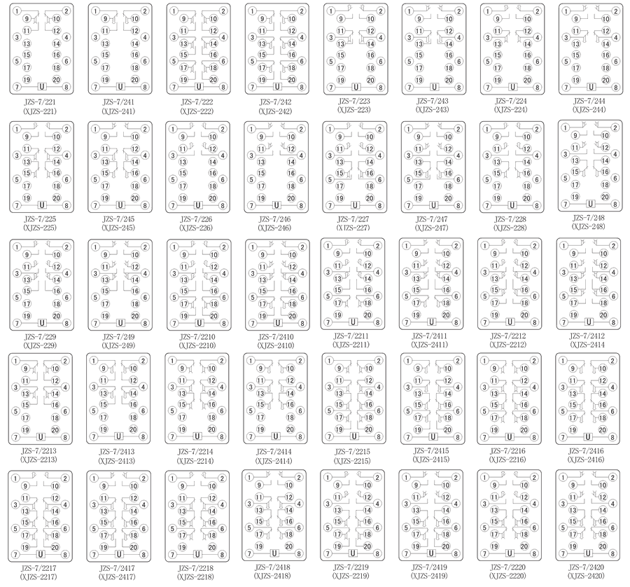 JZS-7/242內(nèi)部接線圖