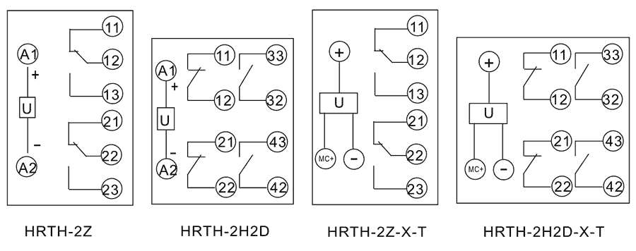 HRTH-J-2H2D內(nèi)部接線圖