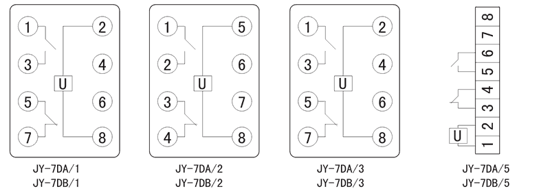 JY-7DA/2內(nèi)部接線圖