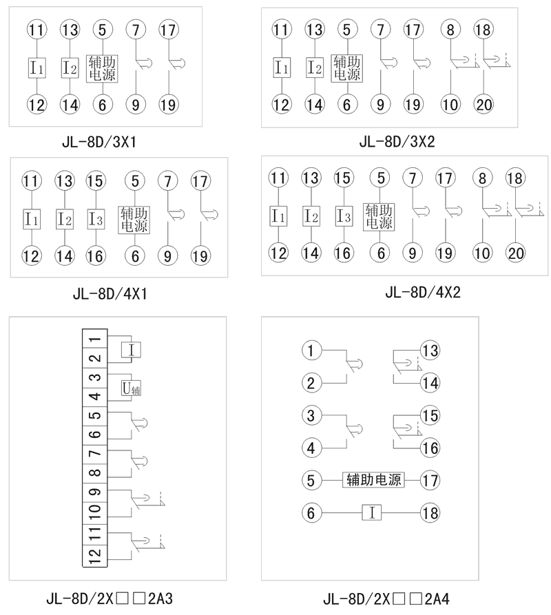 JL-8D/4X2內(nèi)部接線圖